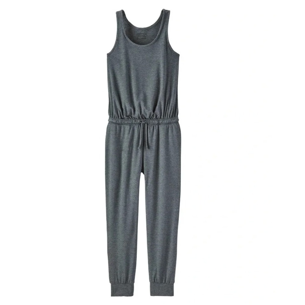 Patagonia Seabrook Jumpsuit XL Crop Plume Gray Sleeveless Romper Gorp Pockets
